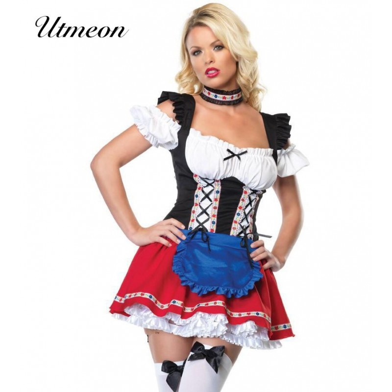 Sexy Women Oktoberfest Costume Beer Girl Costume For Women Night Out And Hen Night Lingerie Size