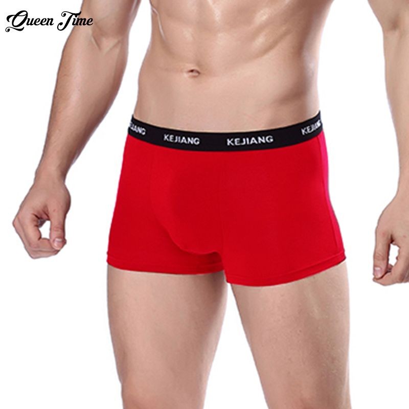 Sexy Men Boxer Soft Breathable Underwear Male Comfortable Solid Panties Underpants Cueca