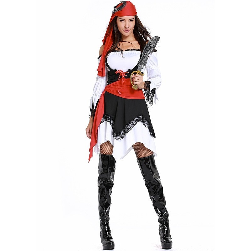 Caribbean Pirate Costumes For Women Sexy Pirate Vixen Costume Game 6051