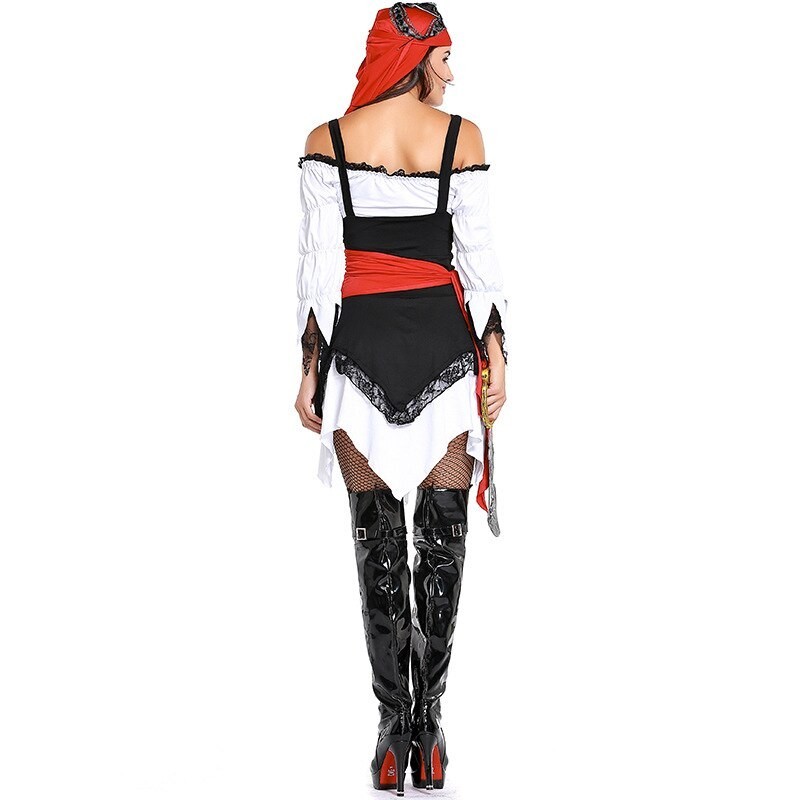 Caribbean Pirate Costumes For Women Sexy Pirate Vixen Costume Game Uniform Fancy Dress Cosplay