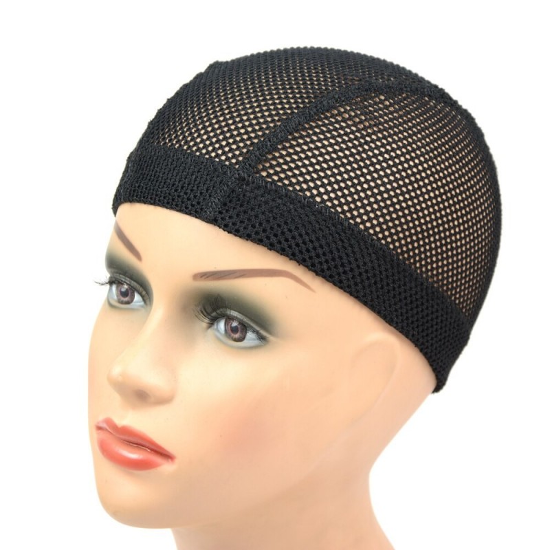 Big Hole Mesh Dome Wig Cap Hair Nets Large Hole Black Dome Caps To Make ...